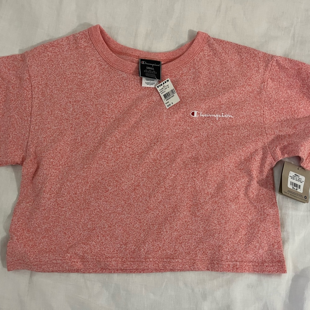 Champion Pink Groovy Papay Copped tee small